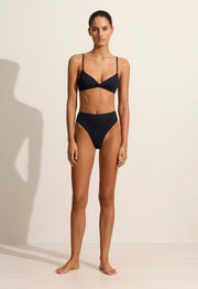 Nineties High Waist Brief - Navy Crinkle - Matteau